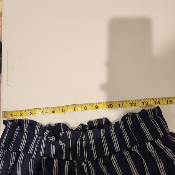 Hollister Womens Ultra High Rise Striped Wide Leg Pants Size Medium Coastal - Picture 9 of 11